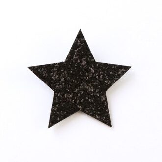 Shiny Sythetic Lederen Ster Barrette Voor Kid Meisjes Bling Leer Kinderen Haar Clips Peuters Haarspelden Haar Accessoires zwart