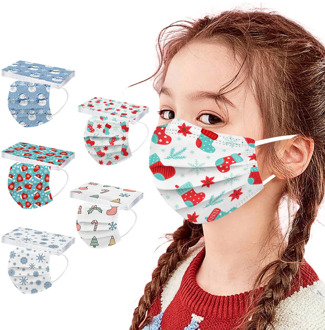 Ship Within 24 Hours Children's Christmas Mask Disposable High Quality Mask face scarf for Kids Bandage Mascarilla desechable
