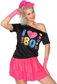 Shirt I love the 80's zwart Sandra