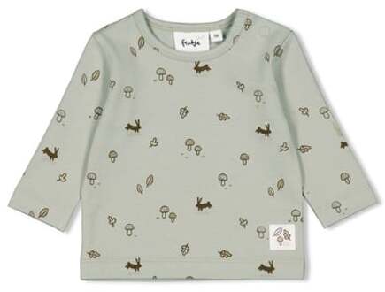 Shirt met lange mouwen AOP Little Forest Friends Mint Groen - 68
