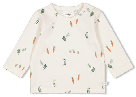 Shirt met lange mouwen Eat Your Veggies Off white Wit - 62