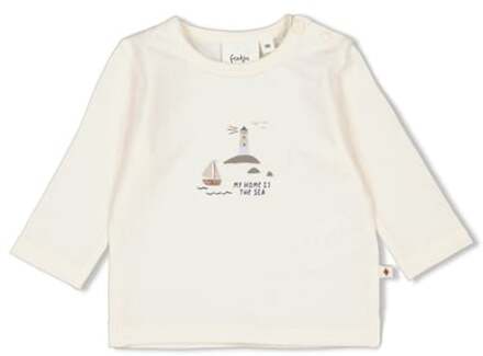 Shirt met lange mouwen Let's Sail Off white Wit - 74