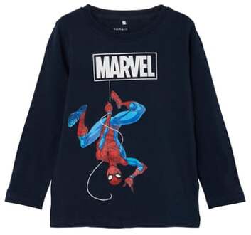 Shirt met lange mouwen Spider man Nmmnazir Dark Sapphire Blauw - 98
