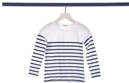 Shirt met lange mouwen uit white /donkerblauwe streep Wit - 116/122