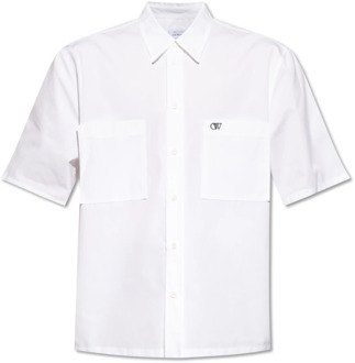 Shirt met logo Off White , White , Heren - 2Xl,Xl,L,M,S