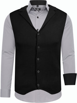 Shirt met vest set van 2 Grijs - 2XL