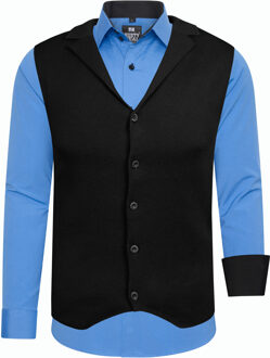 Shirt met vest set van 2 - maat 2XL Blauw
