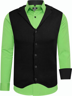 Shirt met vest set van 2 - maat 2XL Groen
