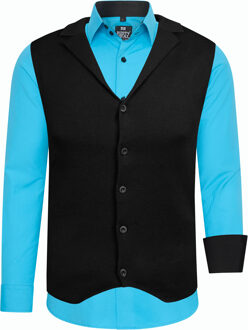 Shirt met vest set van 2 - maat 2XL Turquoise
