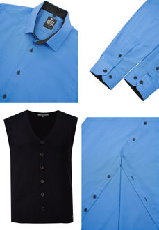 Shirt met vest set van 2 - maat 3XL Blauw