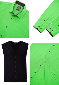 Shirt met vest set van 2 - maat 3XL Groen