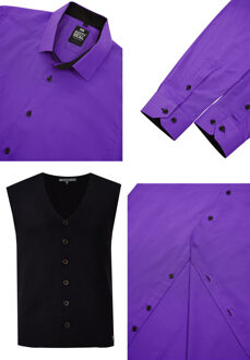 Shirt met vest set van 2 - maat 3XL Paars