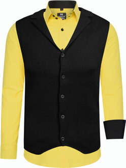 Shirt met vest set van 2 - maat L Geel