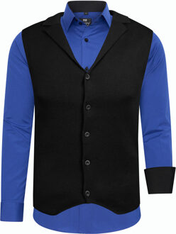 Shirt met vest set van 2 - maat M Blauw