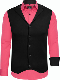 Shirt met vest set van 2 - maat M Roze