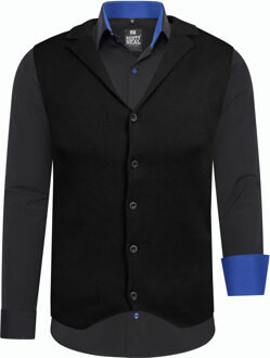 Shirt met vest set van 2 Zwart