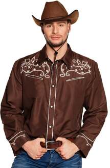 Shirt Western Heren Bruin