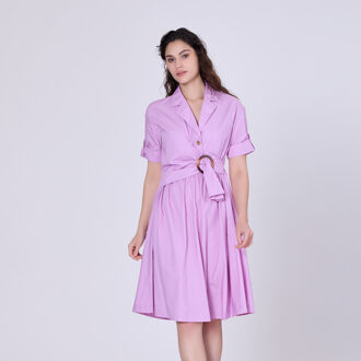 Shirtjurk met asymmetrische riempaneel Lila - XL