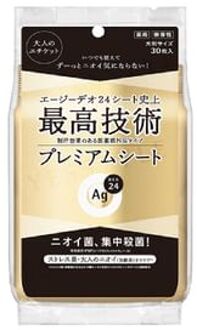 SHISEIDO Ag Deo 24 Premium Deodorant Body Sheet Jumbo 30 pcs