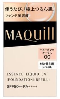 SHISEIDO Maquillage Essence Liquid EX Foundation SPF 50+ PA++++ Baby Pink Ocher 00 - 24ml Refill