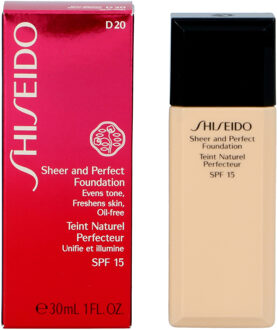 SHISEIDO Sheer & Perfect Foundation - D20 Rich Brown