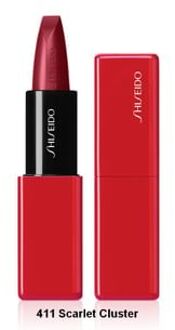 SHISEIDO TechnoSatin Gel Lipstick 411 Scarlet Cluster