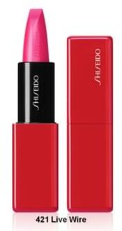 SHISEIDO TechnoSatin Gel Lipstick 421 Live Wire