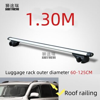 Shiturui 2 Pcs 120 Of 135 Cm Universal Past Auto Met Originele Imperiaal Suv Imperiaal Dwarsbalken Voor Kajak cargoline Snowboarden zilver 1.3M 2stk
