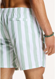 SHIWI Heren zwemshort broad stripe - maat XXXL Groen