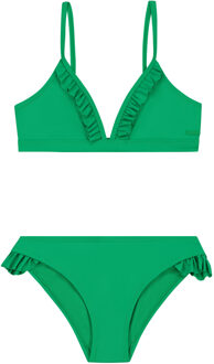 SHIWI Meisjes bikini triangel - Blake - Tropic groen - Maat 158/164