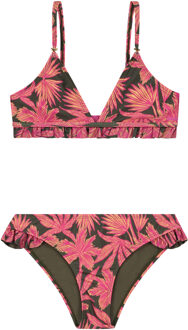 SHIWI Meisjes bikini triangel - Rosie - Bos groen print - Maat 158/164