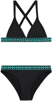 SHIWI Zomer bikini meisjes - zwart - Luna - triangel set - Maat 134/140