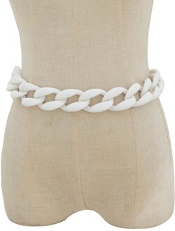 Shixin Punk Ccb Dikke Link Chain Taille Riem Vrouwen Goth Zwart/Wit Ketting Riem Vrouwelijke Voor Jurk Accessoires Kettingen lanyards Jeans