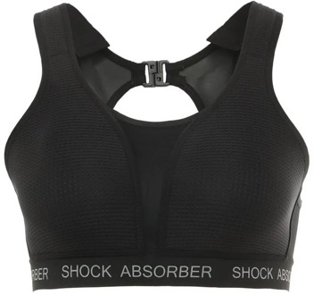 Shock Absorber Ultimate Run Padded Sportbeha Dames - Black Silver - Maat 70B
