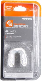 Shock Doctor Gel Max Strapless - Hockeybitje - Junior - Wit/Transparant