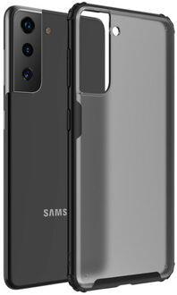 Shockproof case Samsung Galaxy S21 Plus matte black Zwart