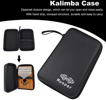Shockproof Kalimba Case Travel Dustproof Thumb Piano With Strap Hard EVA Portable Home Solid Stain Resistant For Muspor