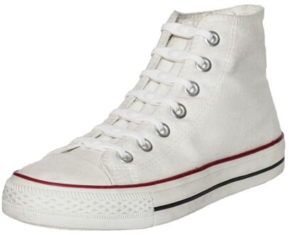 Shoeps 14x Shoeps elastische veters wit/parel voor kinderen/volwassenen
