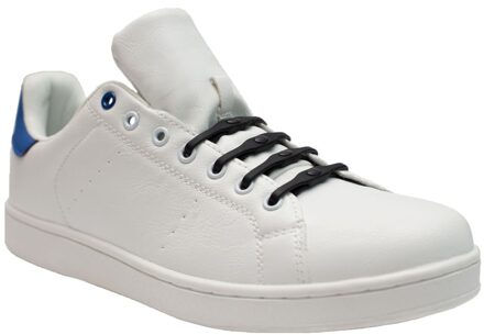 Shoeps 8x Shoeps XL elastische veters navy blauw brede voeten voor volw - Schoenveters