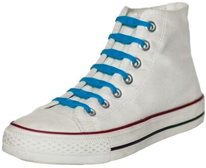Shoeps elastische veters - 14x - blauw - sneakers/sportschoenen - geen strikken nodig - One size