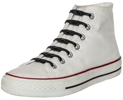Shoeps elastische veters - 14x - zwart - sneakers/sportschoenen - geen strikken nodig - One size
