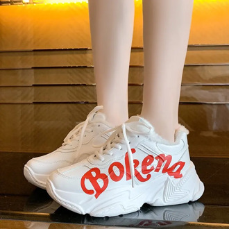 Shoes Winter Warm Platform Woman Snow Boots Plush Female Casual Sneakers Faux Suede Leather Female Snowboots Warm Shoes Fur