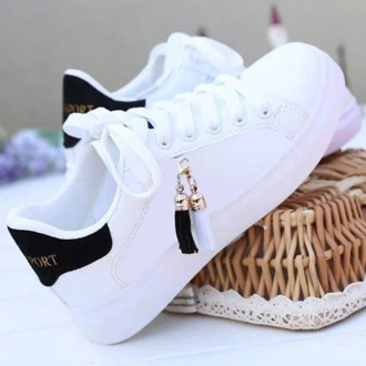 Shoes Woman Flat Vulcanized Shoes Casual Tassel PU Sports Shoes Women Low Top Sneakers Walk Sports Breathable Shoes feminino