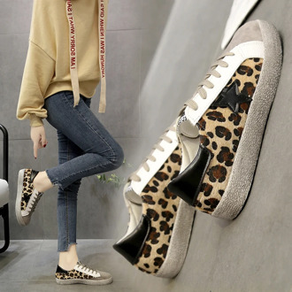 shoes women 2020 new spring versatile leopard print old star board shoes women's Korean casual flat bottom dirty shoes