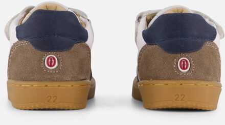 Shoesme Baby-Proof Sneakers Junior wit - donkergrijs - blauw - 19
