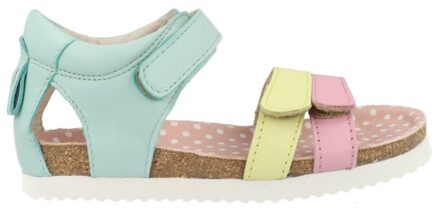 Shoesme Sandalen BI22S076-A Groen / Geel / Roze maat