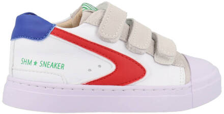 Shoesme Sneakers SH22S015-D Wit / Rood-25 maat 25