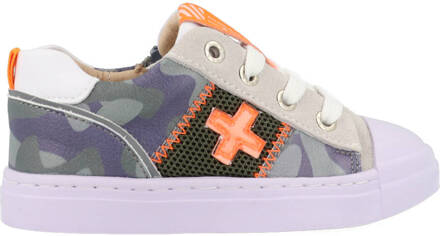 Shoesme Sneakers SH22S021-J Groen / Oranje-29 maat 29