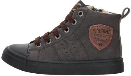 Shoesme Veterschoenen Hoog Donkerbruin - 24