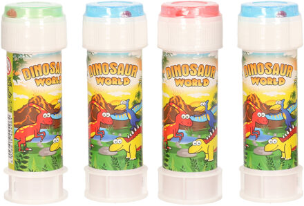 Shoppartners 10x Dinosaurus bellenblaas flesjes met bal spelletje in dop 60 ml voor kinderen